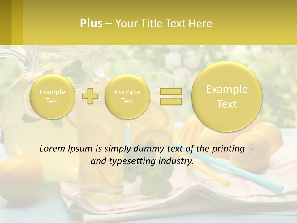 A Pitcher Of Lemonade Next To A Pitcher Of Lemonade PowerPoint Template