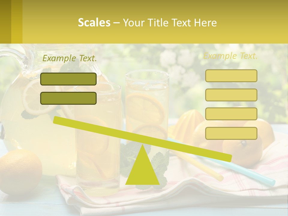 A Pitcher Of Lemonade Next To A Pitcher Of Lemonade PowerPoint Template