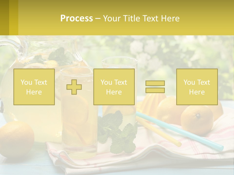 A Pitcher Of Lemonade Next To A Pitcher Of Lemonade PowerPoint Template