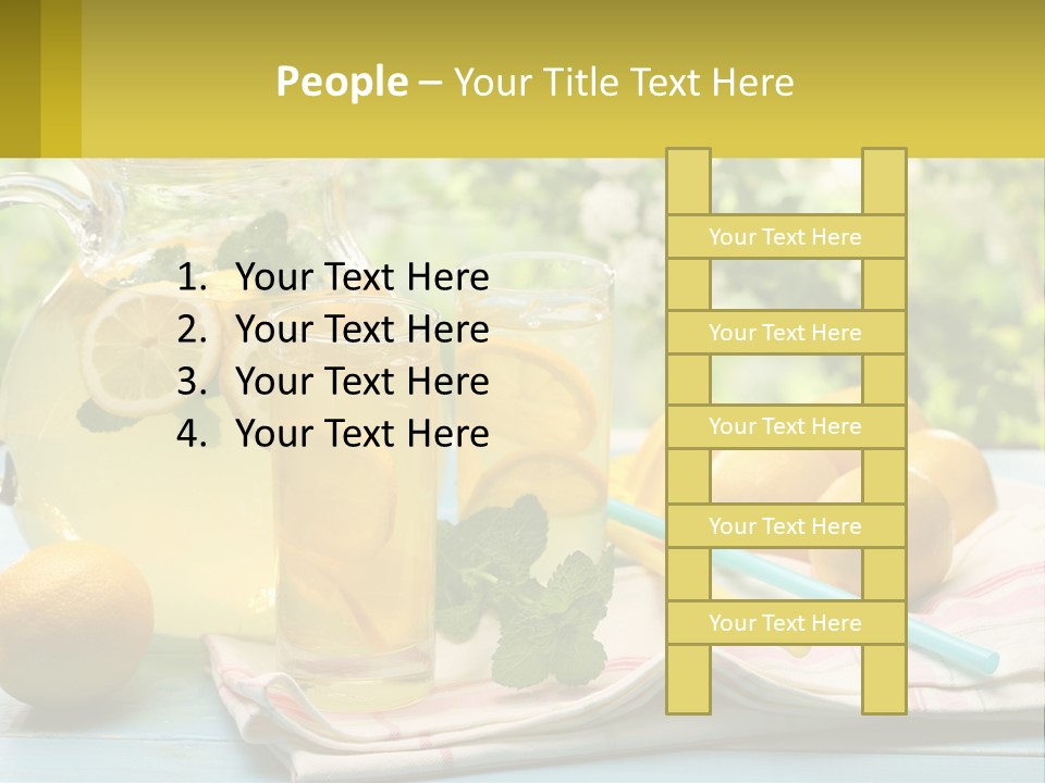 A Pitcher Of Lemonade Next To A Pitcher Of Lemonade PowerPoint Template