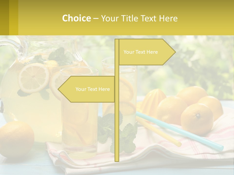 A Pitcher Of Lemonade Next To A Pitcher Of Lemonade PowerPoint Template