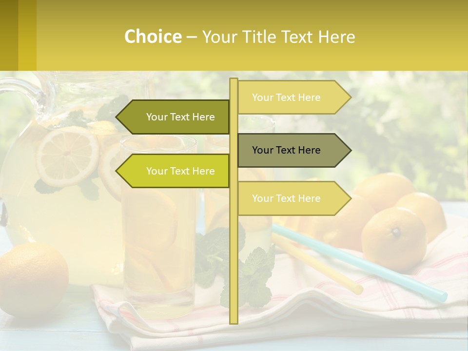 A Pitcher Of Lemonade Next To A Pitcher Of Lemonade PowerPoint Template