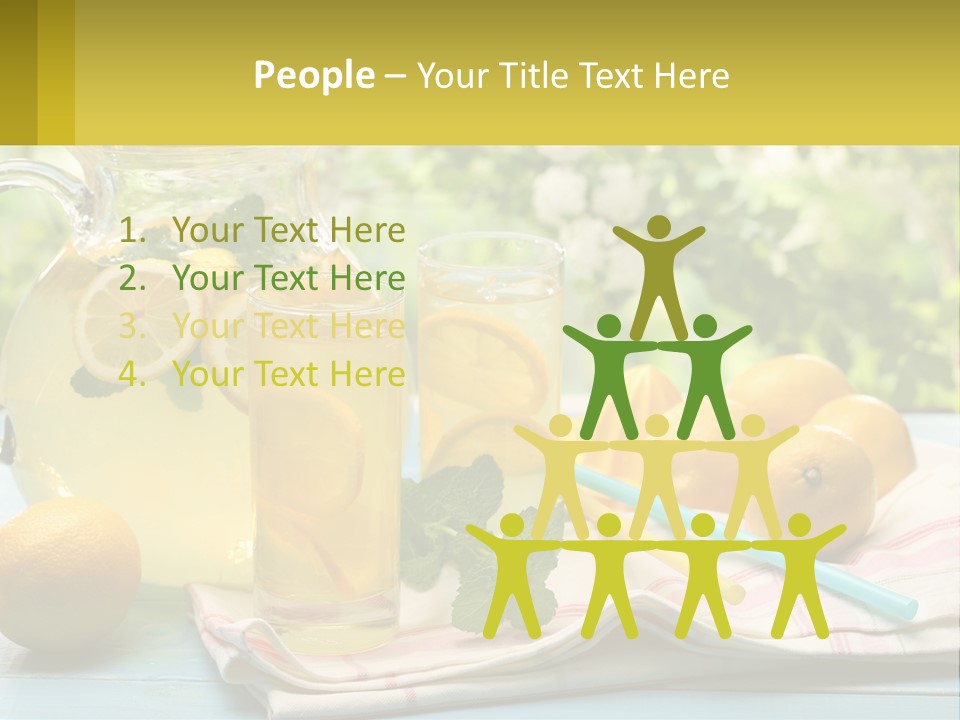 A Pitcher Of Lemonade Next To A Pitcher Of Lemonade PowerPoint Template