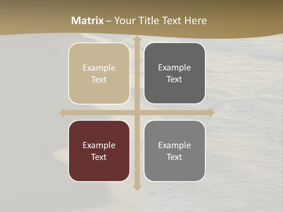 A Sandy Beach With Waves Coming In From The Ocean PowerPoint Template