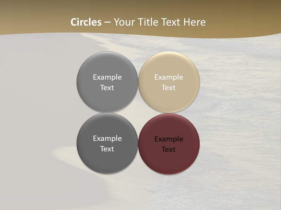 A Sandy Beach With Waves Coming In From The Ocean PowerPoint Template