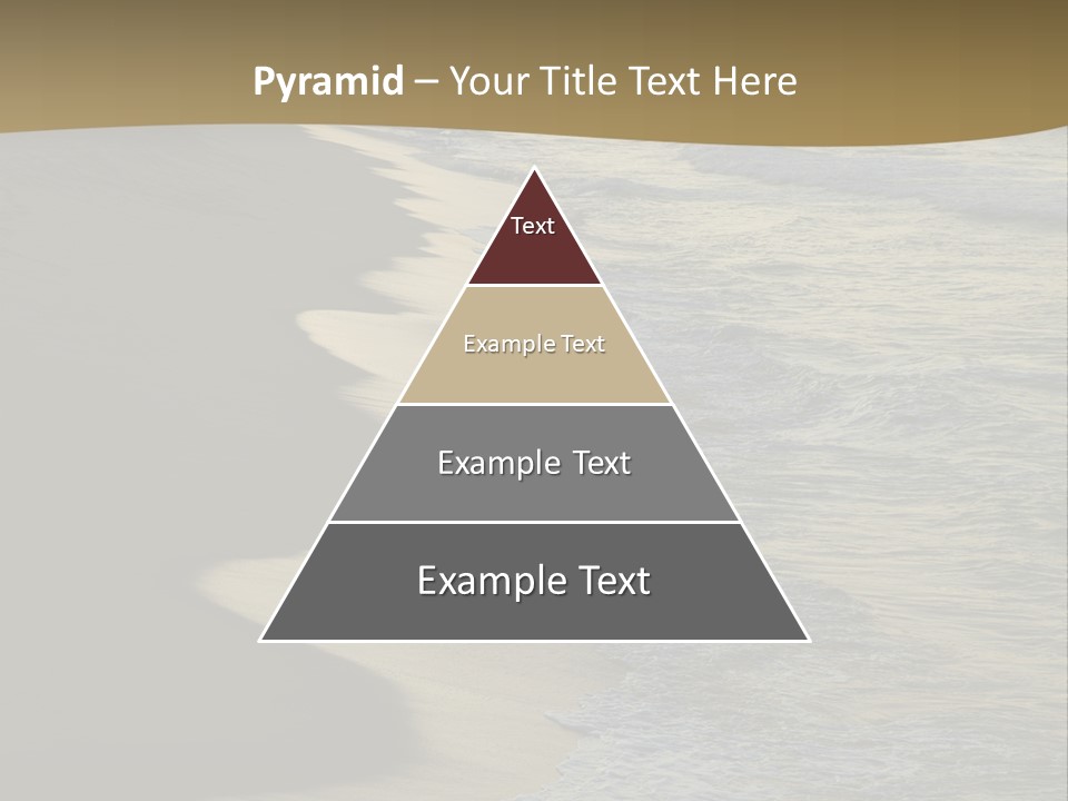 A Sandy Beach With Waves Coming In From The Ocean PowerPoint Template