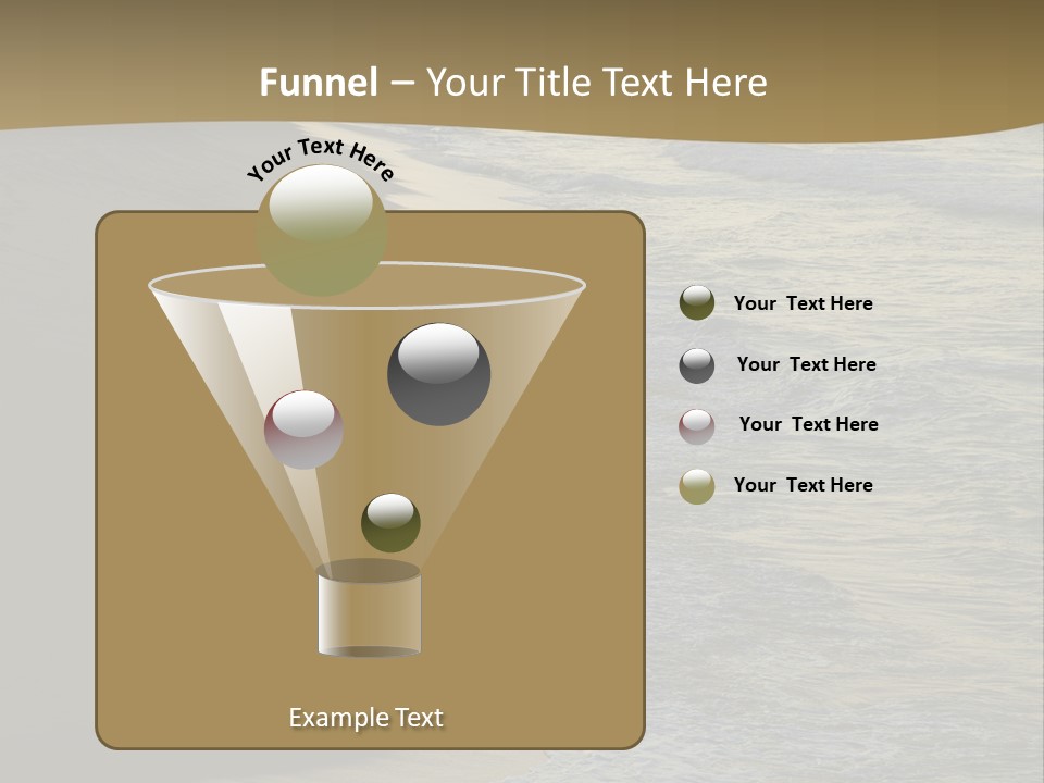 A Sandy Beach With Waves Coming In From The Ocean PowerPoint Template