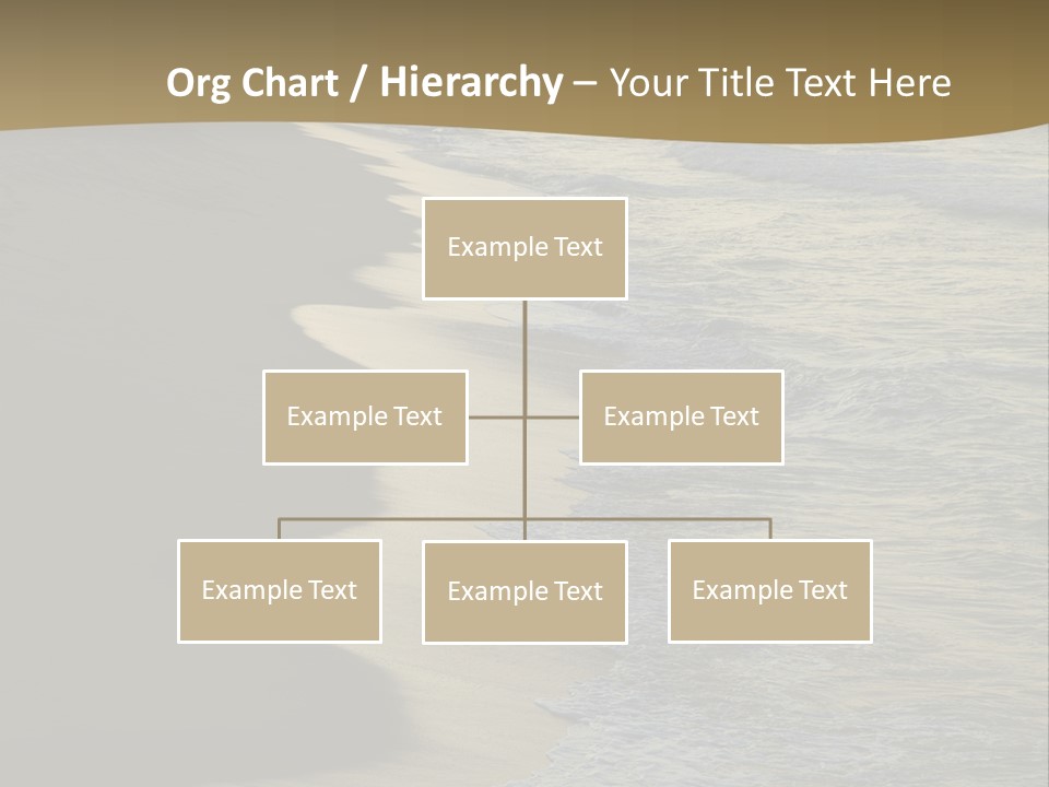 A Sandy Beach With Waves Coming In From The Ocean PowerPoint Template