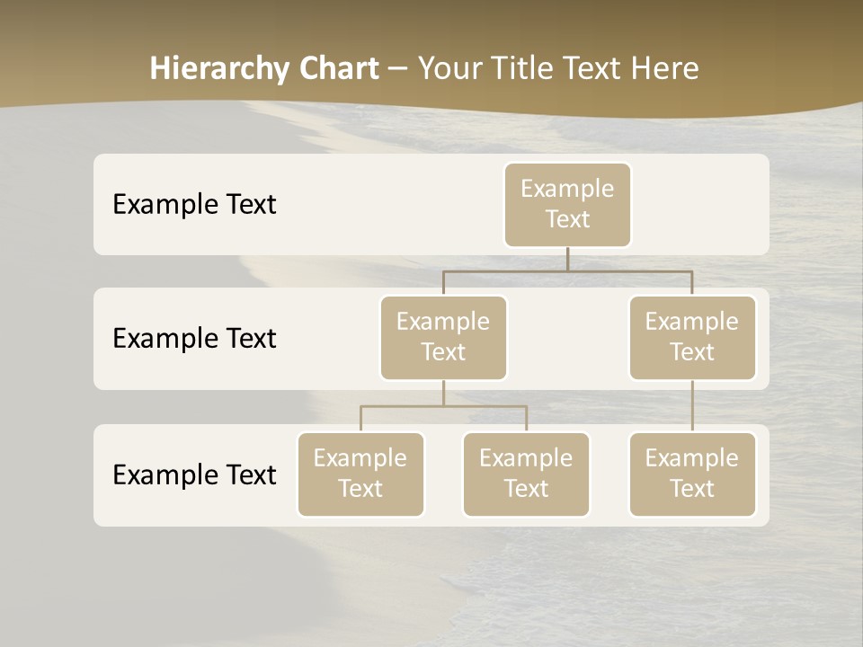 A Sandy Beach With Waves Coming In From The Ocean PowerPoint Template
