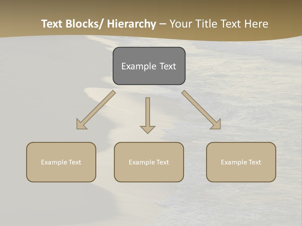 A Sandy Beach With Waves Coming In From The Ocean PowerPoint Template