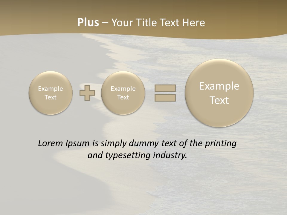 A Sandy Beach With Waves Coming In From The Ocean PowerPoint Template