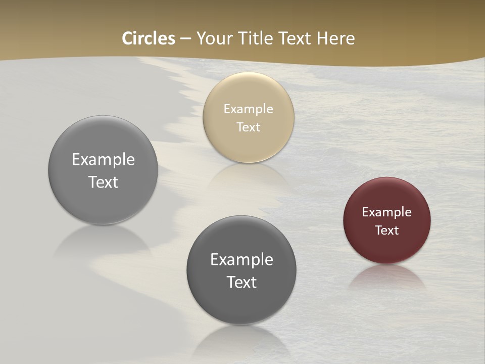 A Sandy Beach With Waves Coming In From The Ocean PowerPoint Template