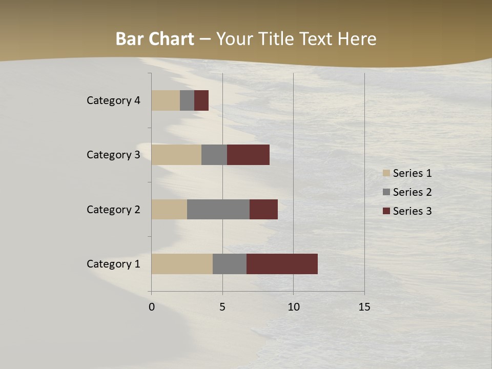 A Sandy Beach With Waves Coming In From The Ocean PowerPoint Template