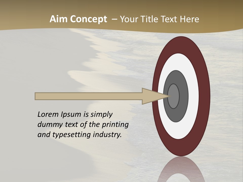 A Sandy Beach With Waves Coming In From The Ocean PowerPoint Template