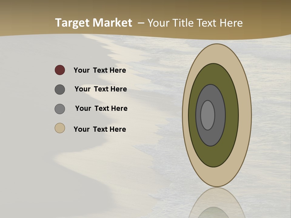 A Sandy Beach With Waves Coming In From The Ocean PowerPoint Template