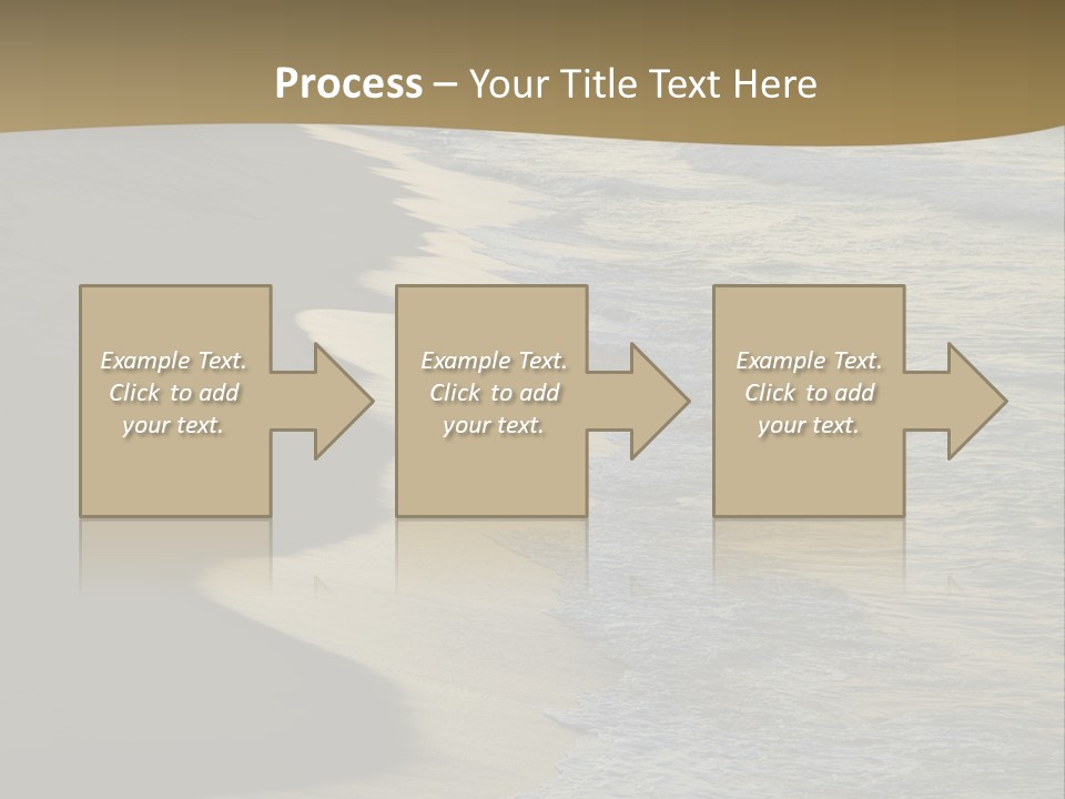 A Sandy Beach With Waves Coming In From The Ocean PowerPoint Template