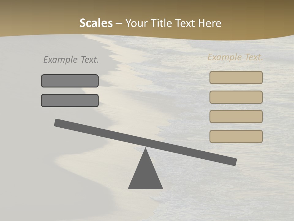 A Sandy Beach With Waves Coming In From The Ocean PowerPoint Template