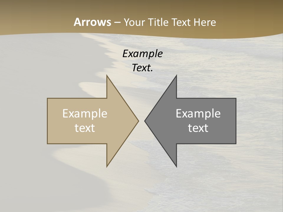 A Sandy Beach With Waves Coming In From The Ocean PowerPoint Template