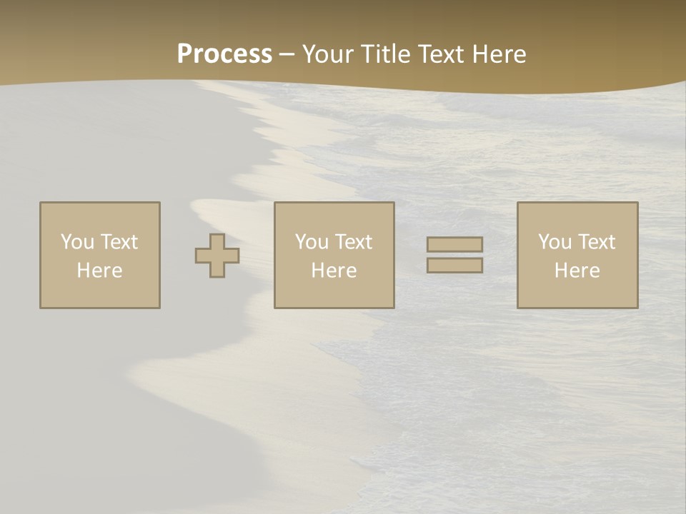 A Sandy Beach With Waves Coming In From The Ocean PowerPoint Template