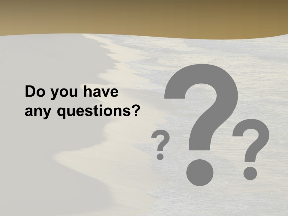 A Sandy Beach With Waves Coming In From The Ocean PowerPoint Template