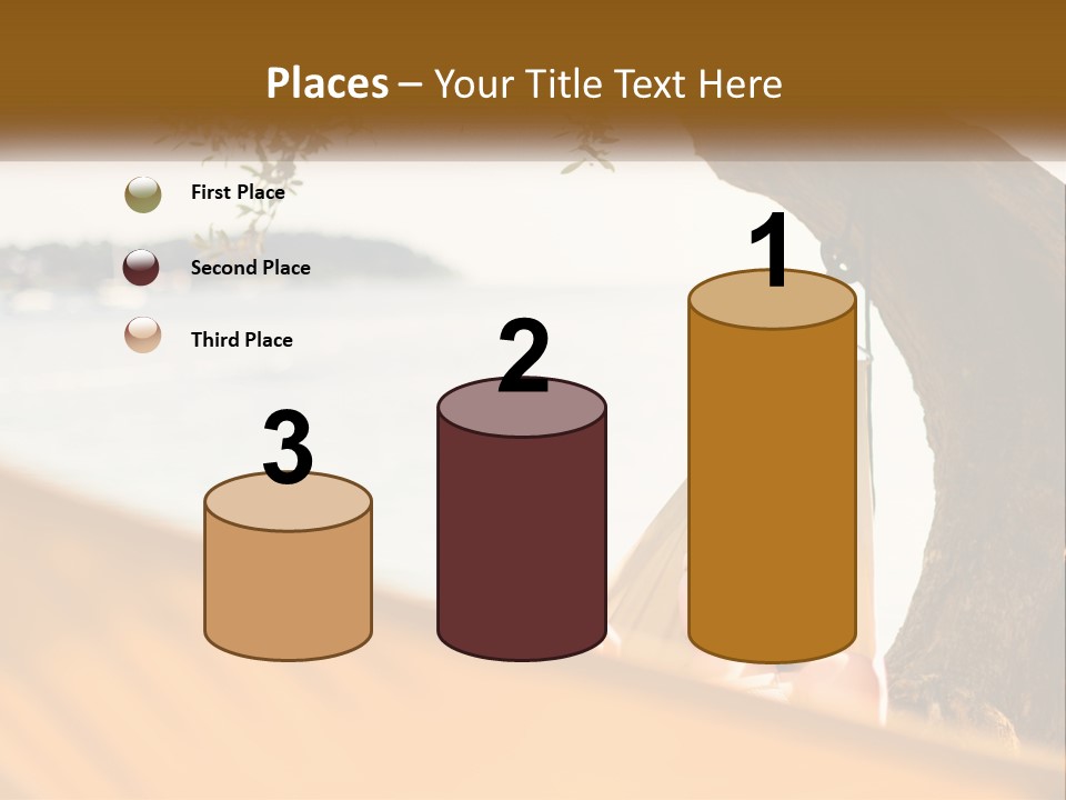 A Woman Laying In A Hammock On The Beach PowerPoint Template