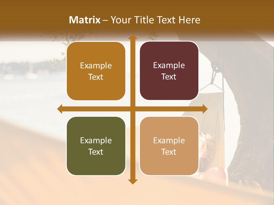 A Woman Laying In A Hammock On The Beach PowerPoint Template