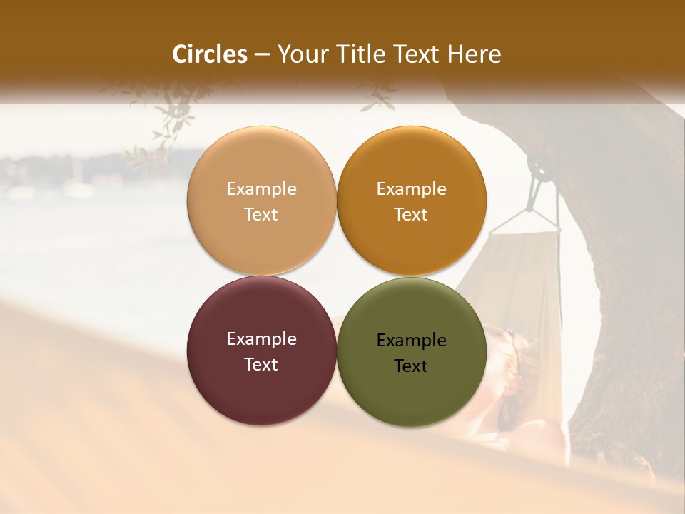 A Woman Laying In A Hammock On The Beach PowerPoint Template