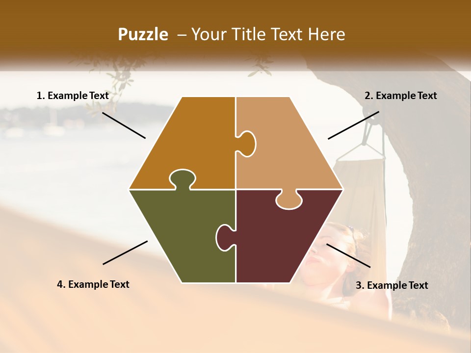 A Woman Laying In A Hammock On The Beach PowerPoint Template