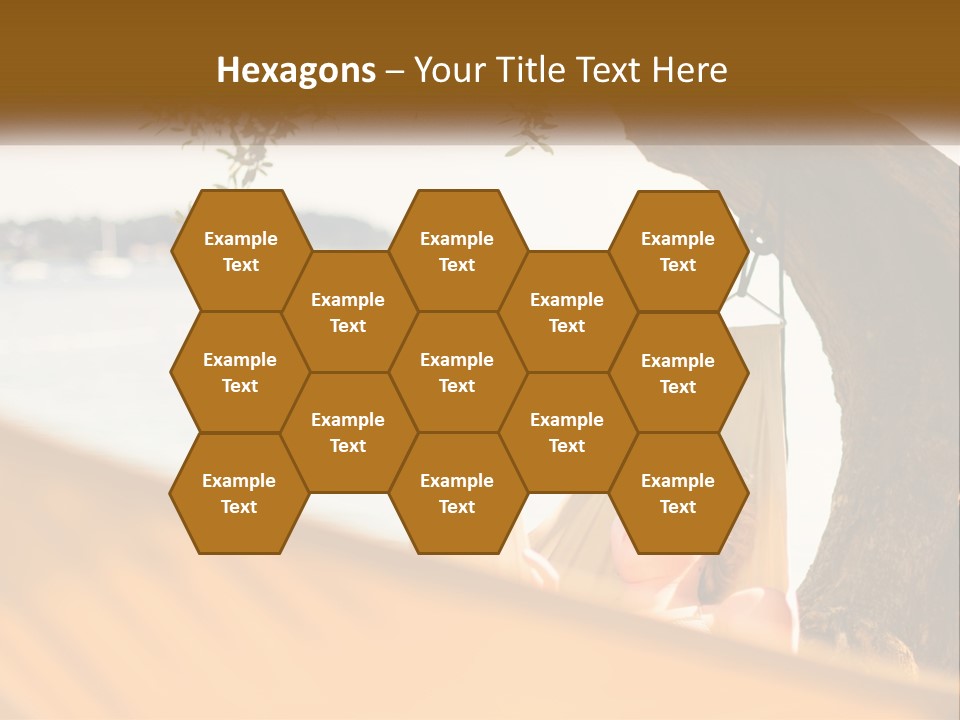 A Woman Laying In A Hammock On The Beach PowerPoint Template