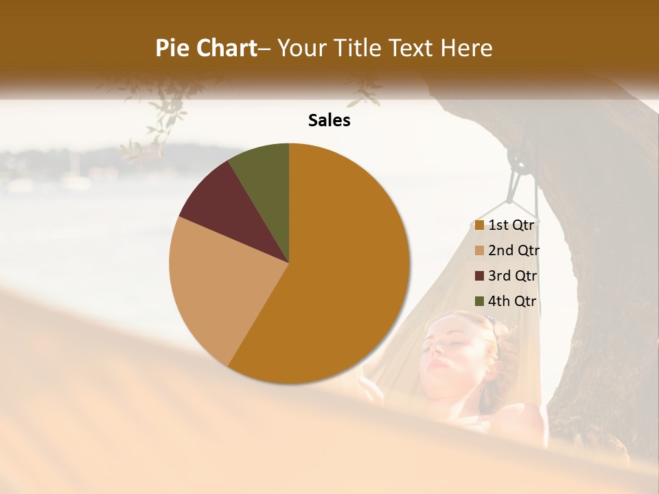 A Woman Laying In A Hammock On The Beach PowerPoint Template