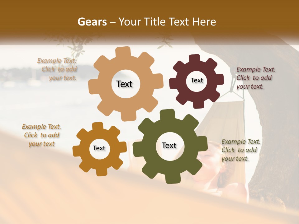 A Woman Laying In A Hammock On The Beach PowerPoint Template