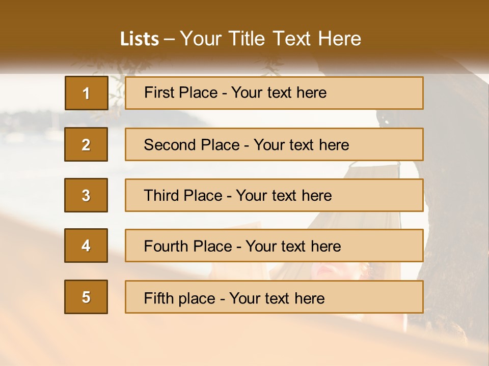 A Woman Laying In A Hammock On The Beach PowerPoint Template