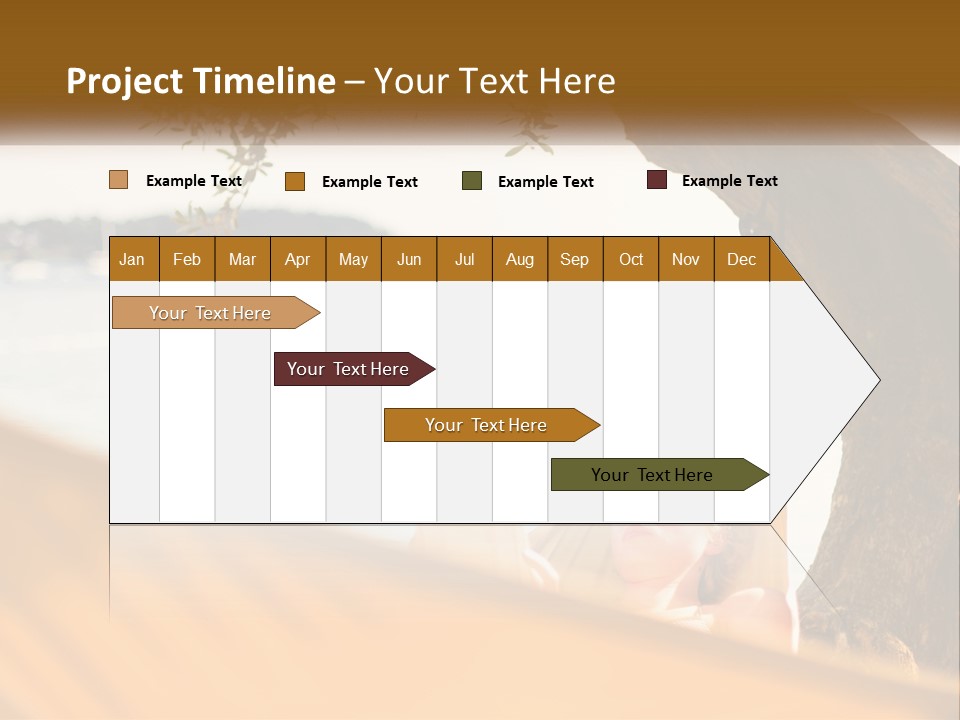 A Woman Laying In A Hammock On The Beach PowerPoint Template