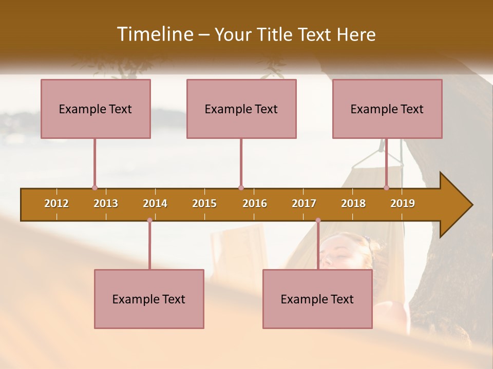 A Woman Laying In A Hammock On The Beach PowerPoint Template