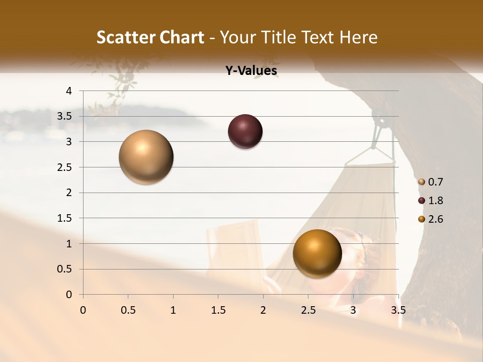 A Woman Laying In A Hammock On The Beach PowerPoint Template