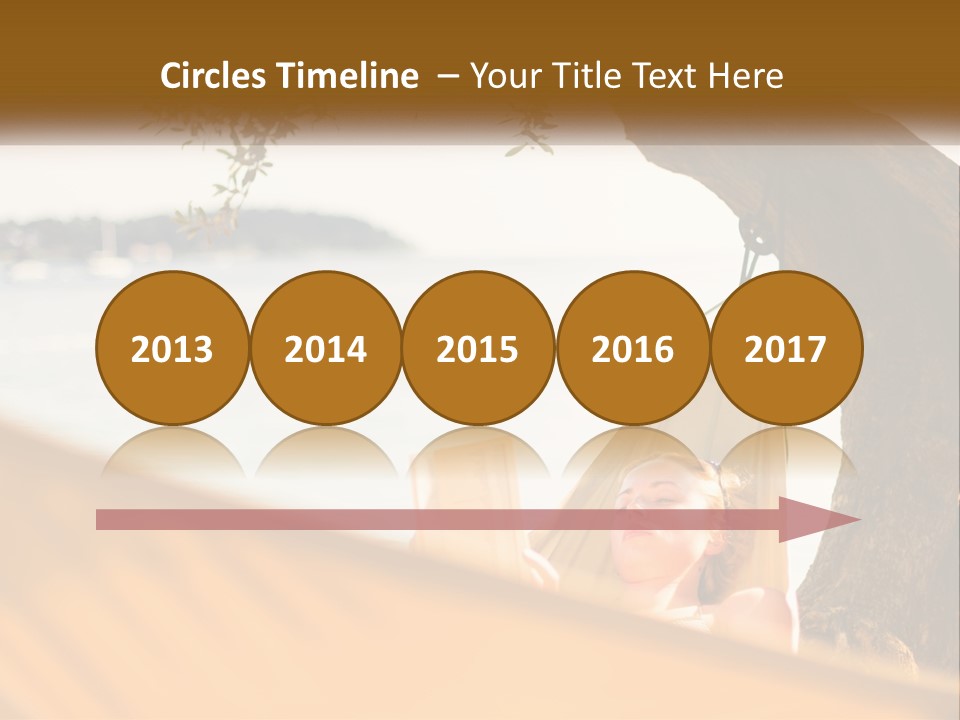 A Woman Laying In A Hammock On The Beach PowerPoint Template