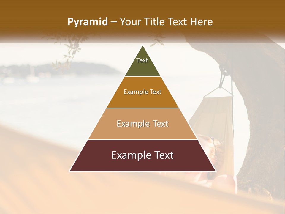 A Woman Laying In A Hammock On The Beach PowerPoint Template