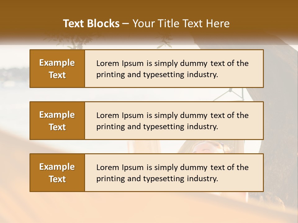 A Woman Laying In A Hammock On The Beach PowerPoint Template