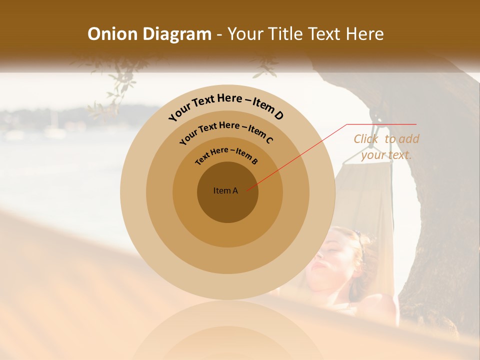 A Woman Laying In A Hammock On The Beach PowerPoint Template