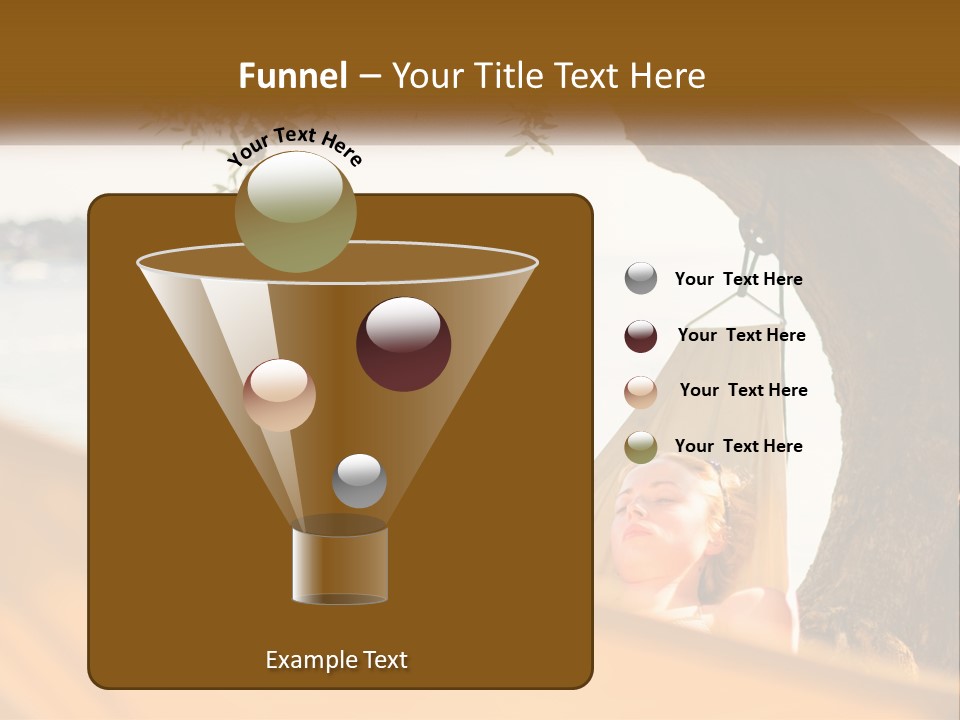 A Woman Laying In A Hammock On The Beach PowerPoint Template