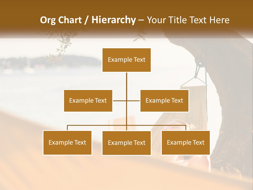 A Woman Laying In A Hammock On The Beach PowerPoint Template