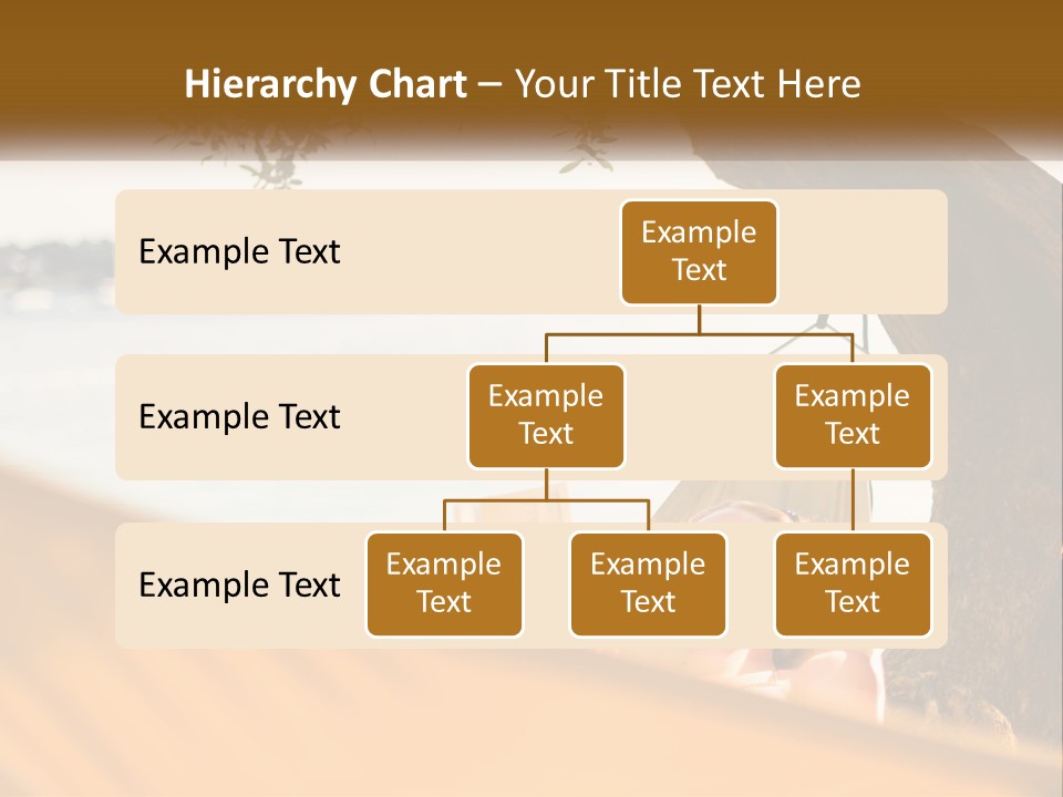 A Woman Laying In A Hammock On The Beach PowerPoint Template