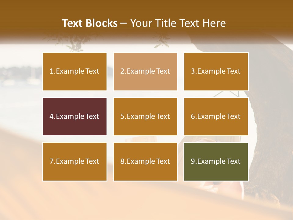 A Woman Laying In A Hammock On The Beach PowerPoint Template