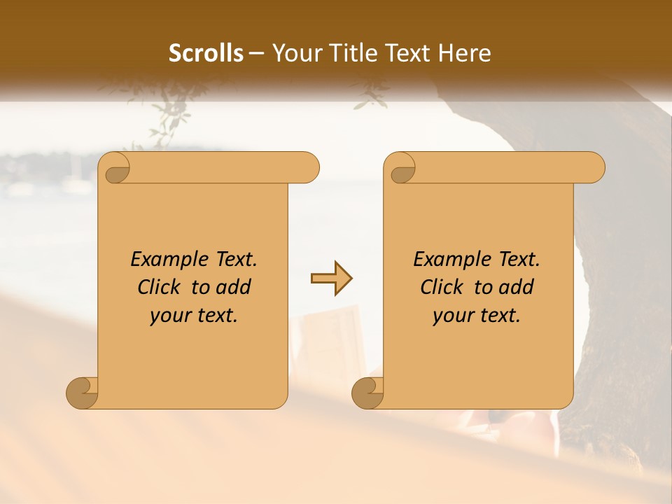 A Woman Laying In A Hammock On The Beach PowerPoint Template