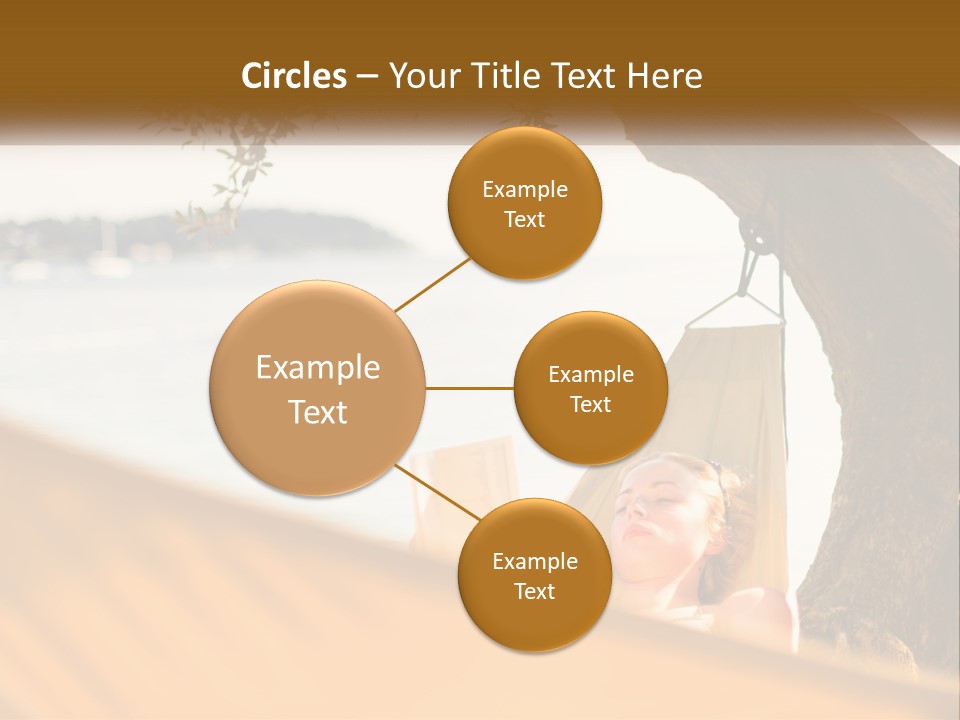 A Woman Laying In A Hammock On The Beach PowerPoint Template