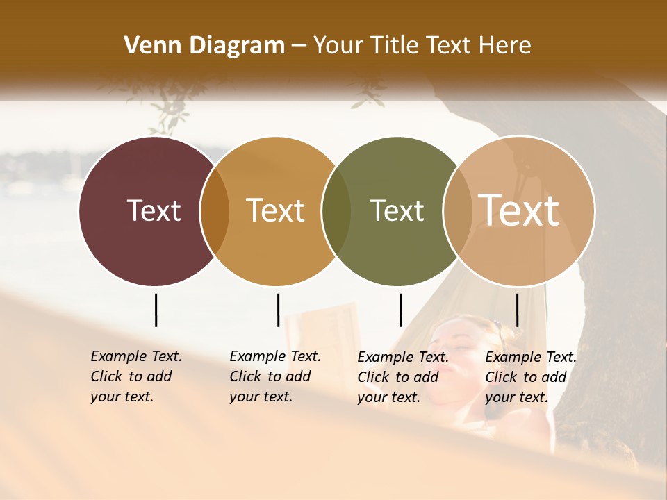 A Woman Laying In A Hammock On The Beach PowerPoint Template