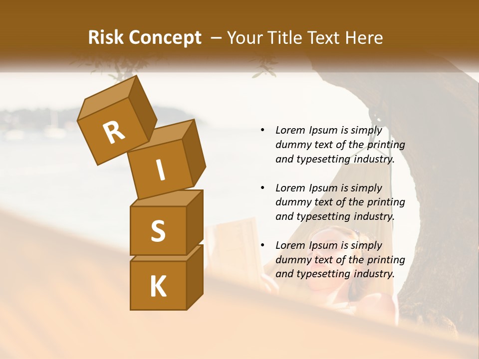 A Woman Laying In A Hammock On The Beach PowerPoint Template