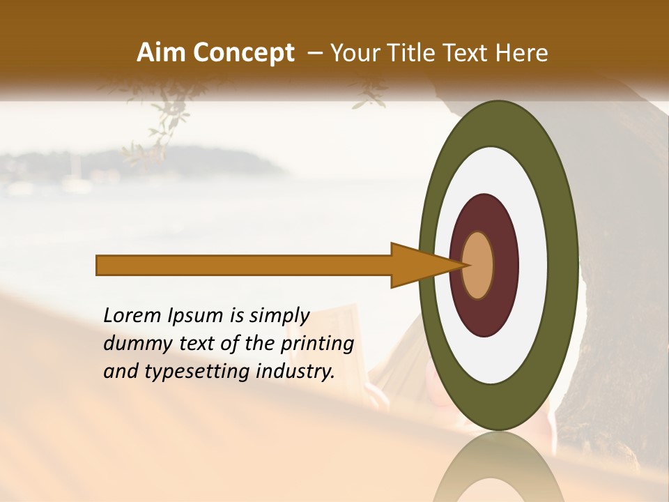 A Woman Laying In A Hammock On The Beach PowerPoint Template