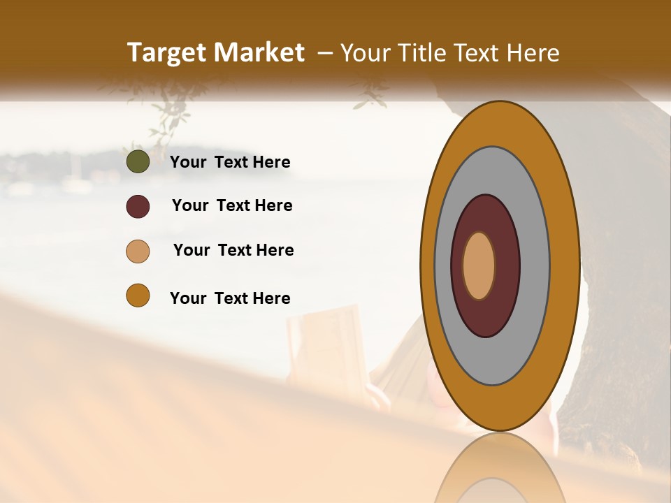 A Woman Laying In A Hammock On The Beach PowerPoint Template