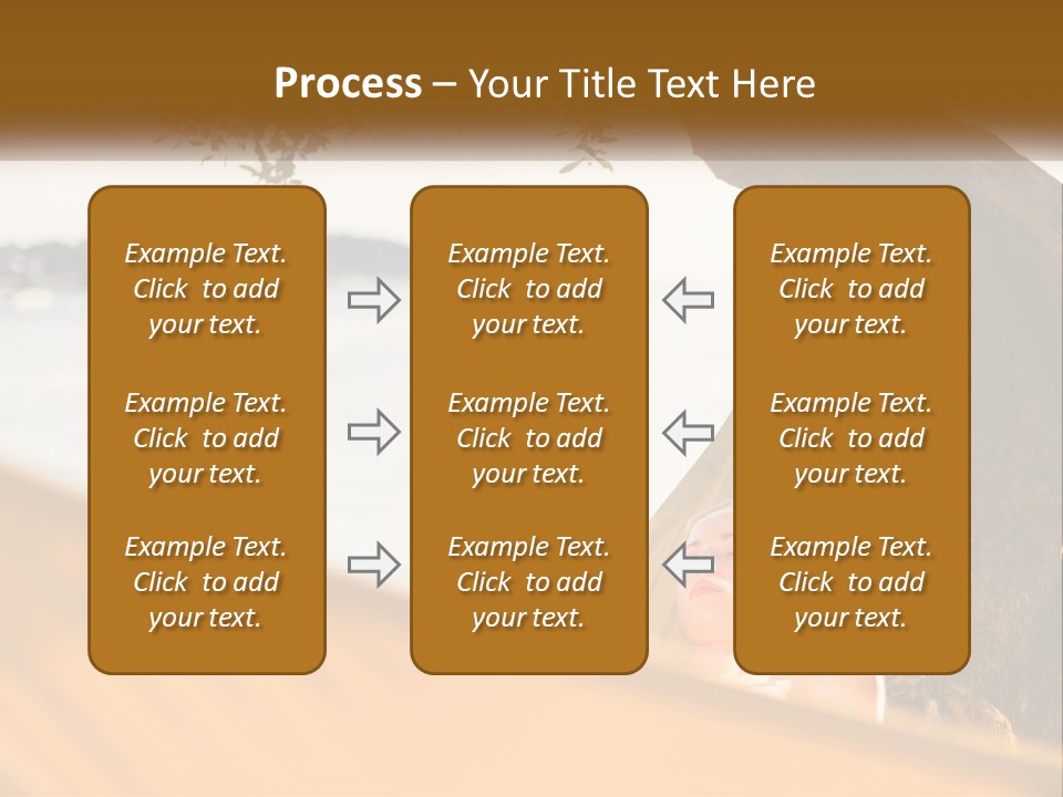 A Woman Laying In A Hammock On The Beach PowerPoint Template